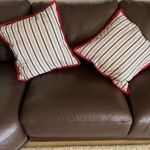 2 Ralph Lauren feather filled throw pillows
